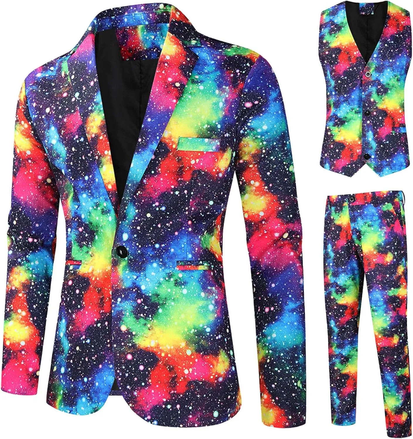 3 Piece Men's Wedding Blazer Tuxedo Set Single Breasted Suit Jacket Vest Suit Pants Slim Fit Party Banquet Suit Sets