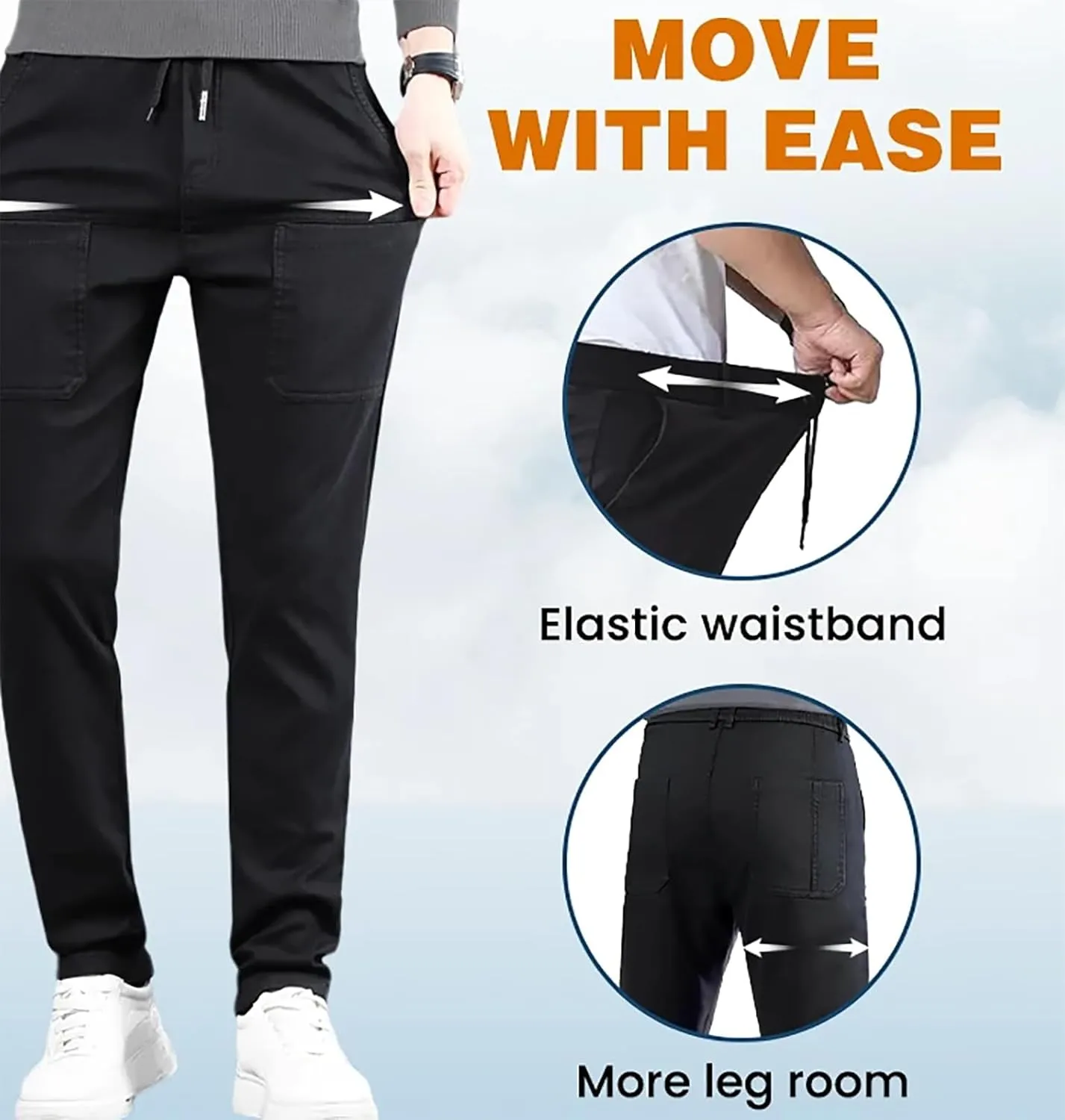 6 Pocket Cargo Pants Men, Pants,Mencomfy Cargo Pants,Men's Casual Medium & Long Multi-Pockets Pants