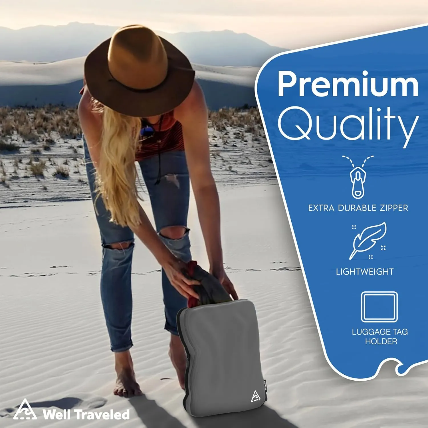8 Set/4 Set Deluxe Compression Packing Cubes Travel - Maximize Space In Luggage With Patented HybridMax Double Capacity Design, Luxury Compressible Packing Cubes For Travel, Large, Small, & Medium