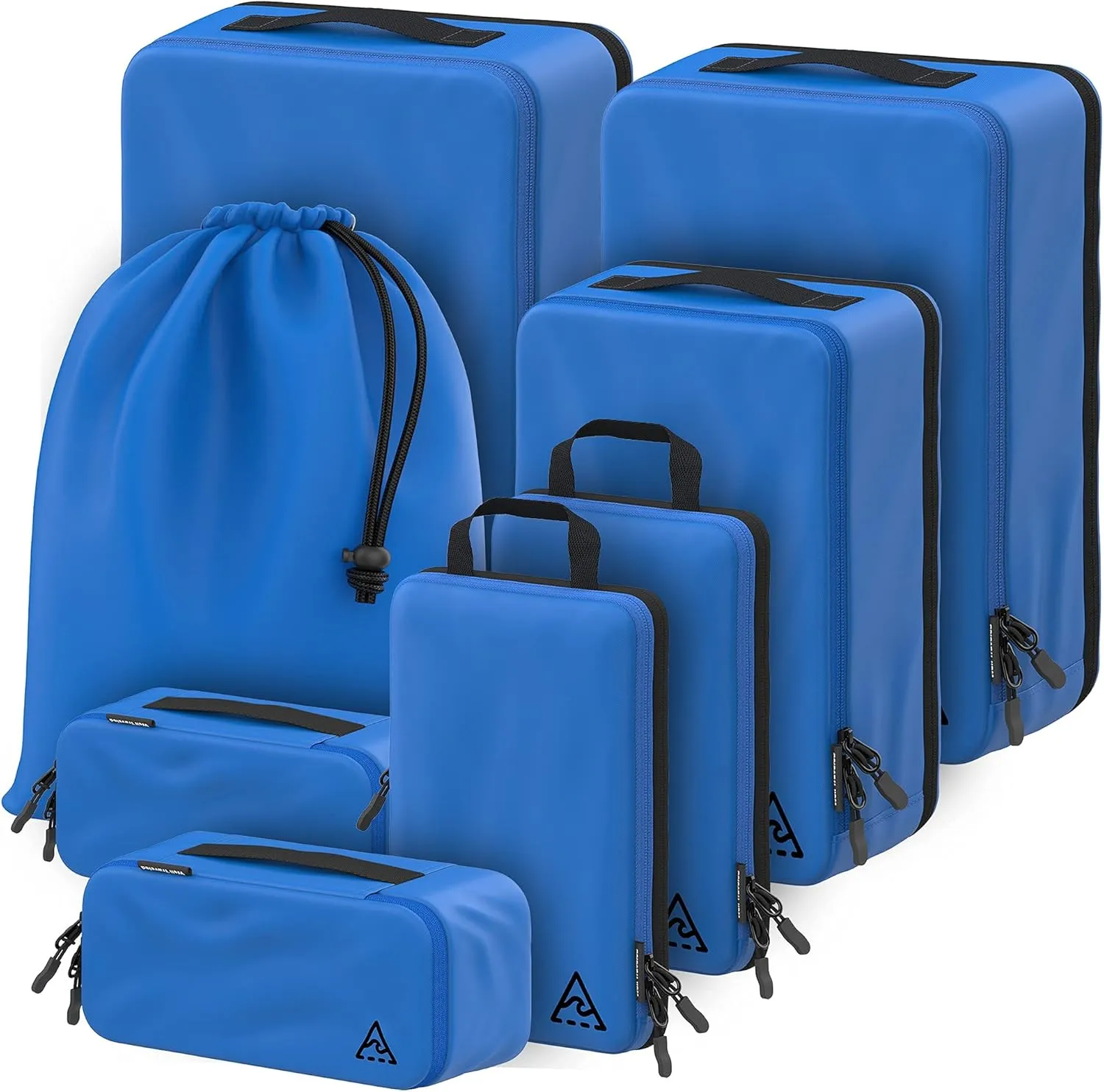 8 Set/4 Set Deluxe Compression Packing Cubes Travel - Maximize Space In Luggage With Patented HybridMax Double Capacity Design, Luxury Compressible Packing Cubes For Travel, Large, Small, & Medium