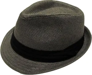 AshopZ Unisex Summer Outdoors Short Brim Straw Fedora Hat