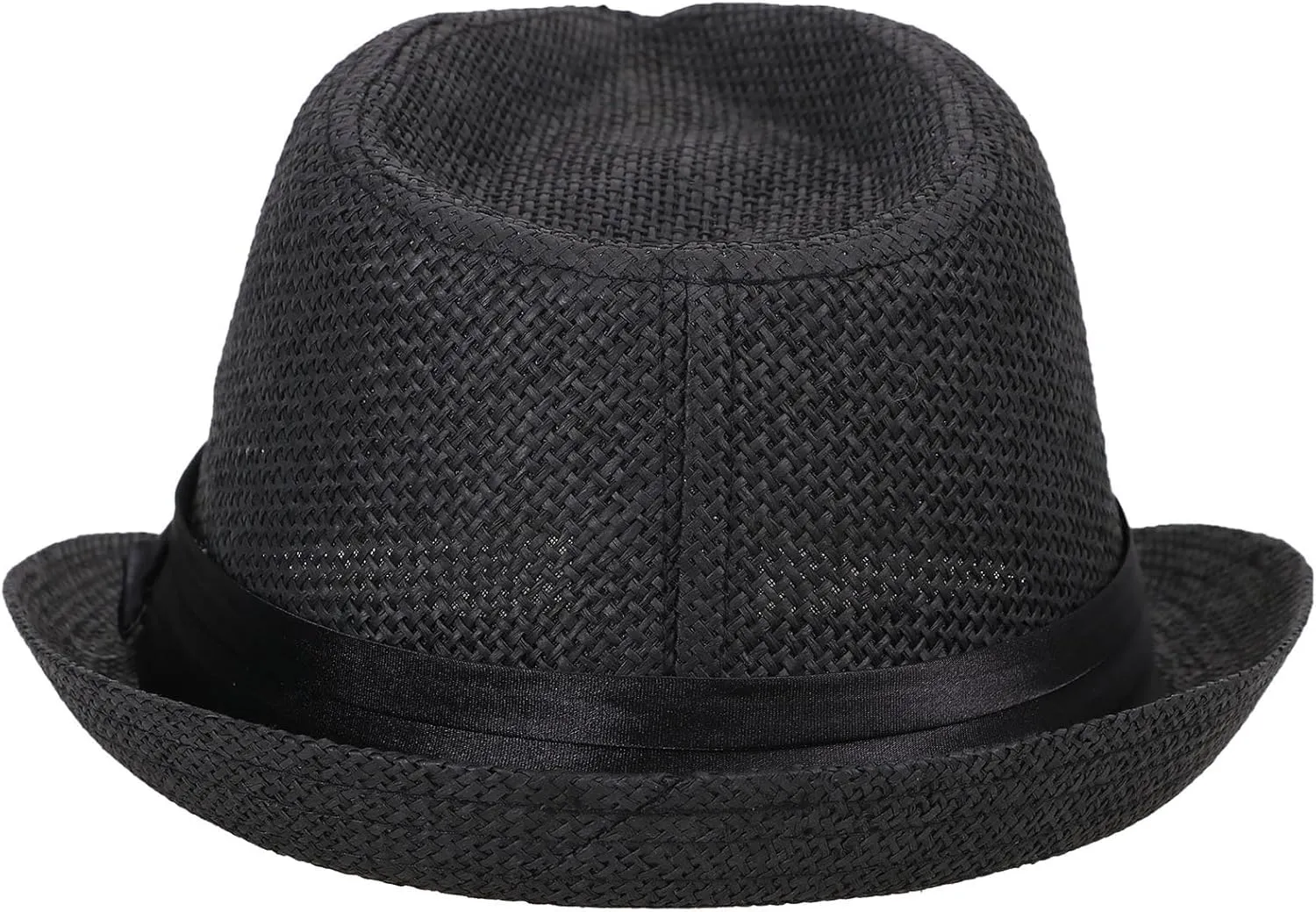 AshopZ Unisex Summer Outdoors Short Brim Straw Fedora Hat