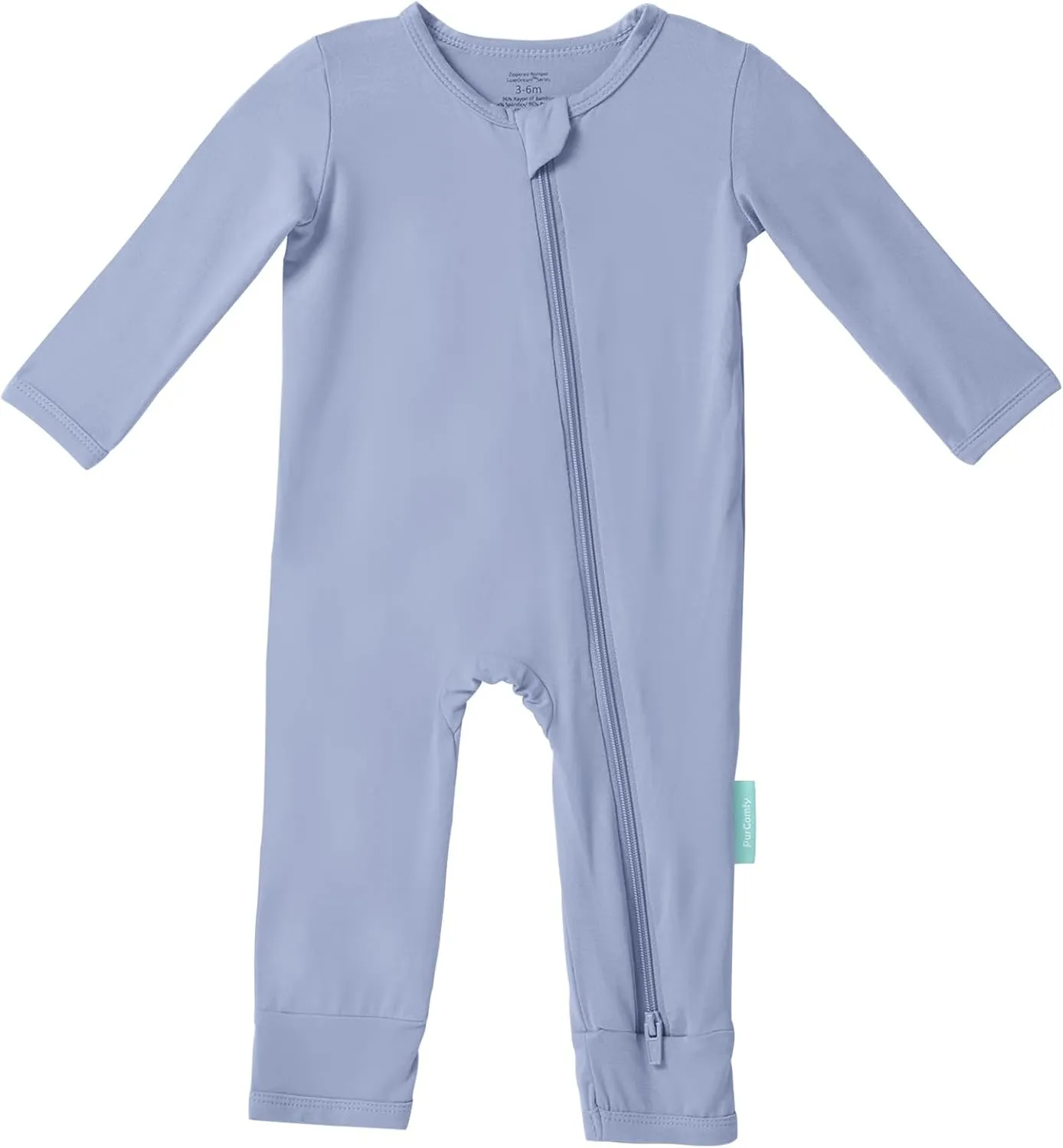 Baby Long Sleeve Romper Jumpsuit, Premium Soft Rayon One Piece Pajamas Boy Girl 2-Way Zipper Coverall Sleeper