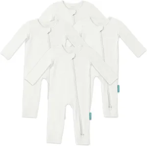 Baby Long Sleeve Romper Jumpsuit, Premium Soft Rayon One Piece Pajamas Boy Girl 2-Way Zipper Coverall Sleeper