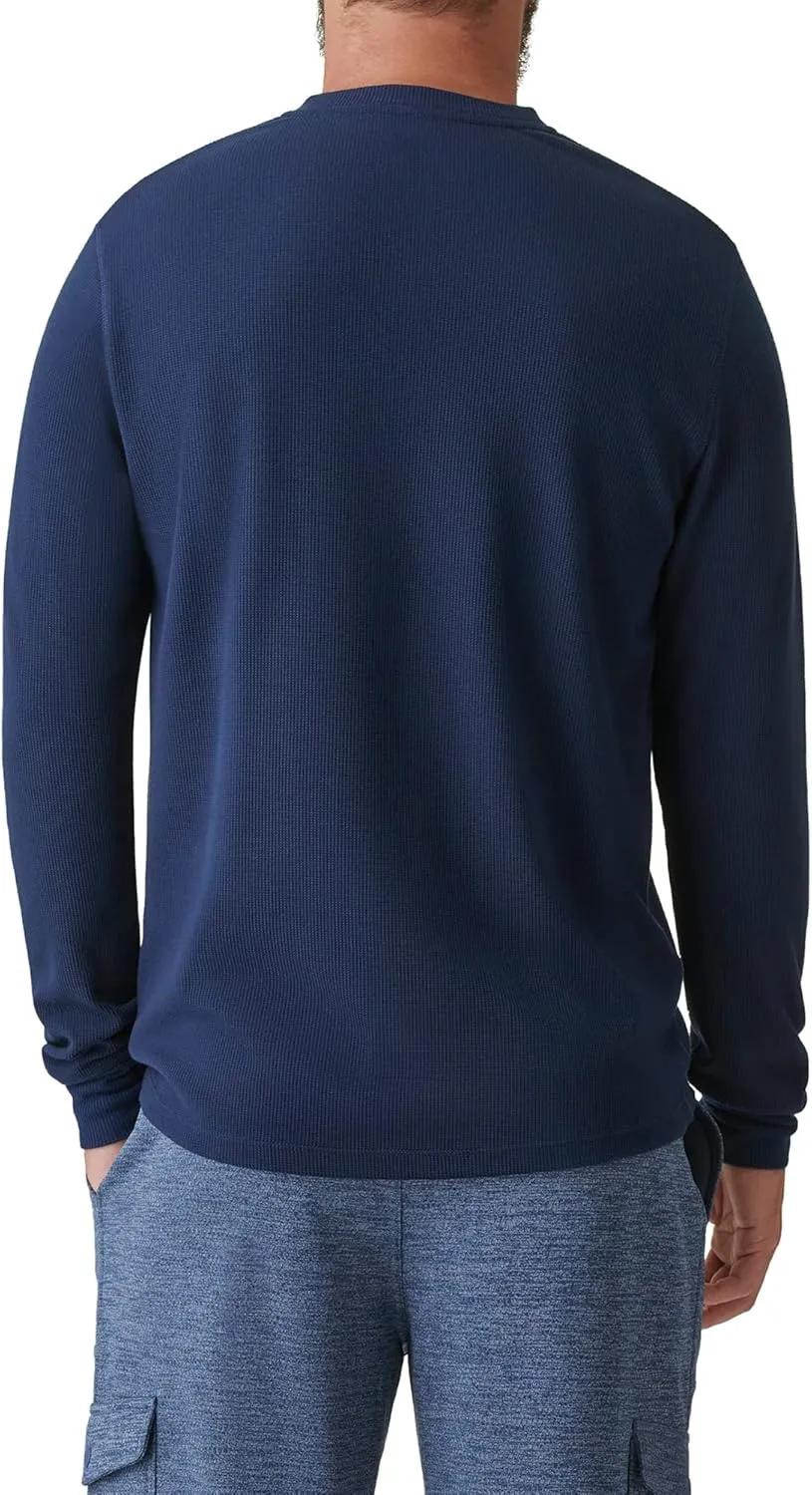 BASS OUTDOOR Men's Henley Long Sleeve Tee