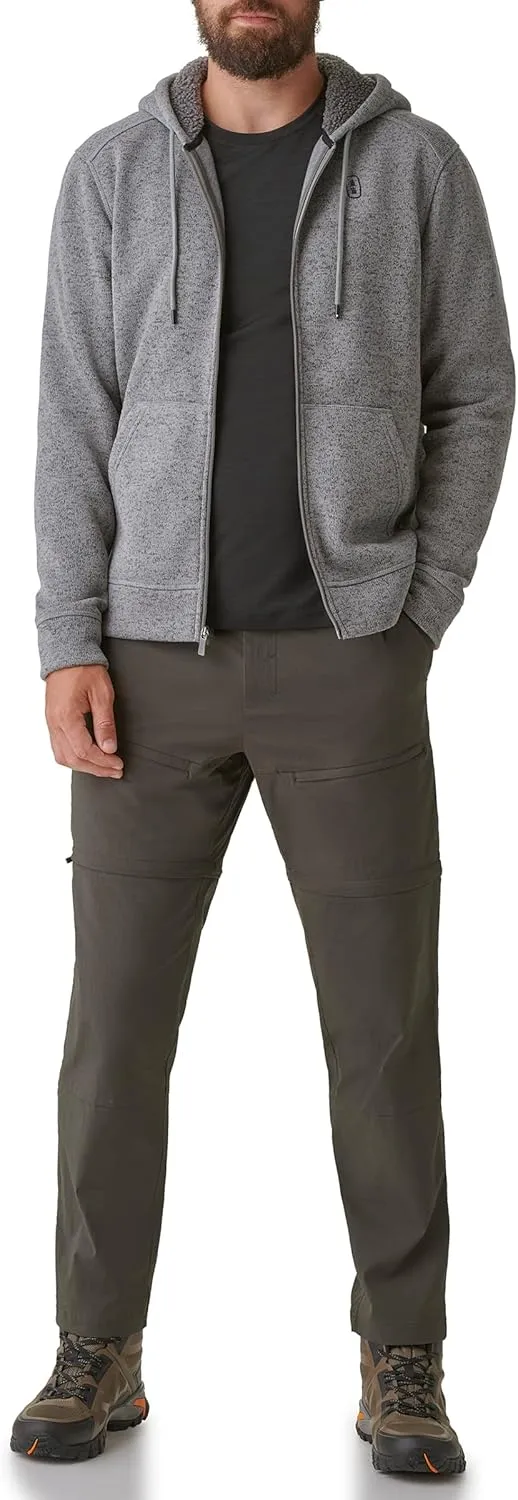 BASS OUTDOOR Men's Sherpa Lined Hood Zip-up Jacket