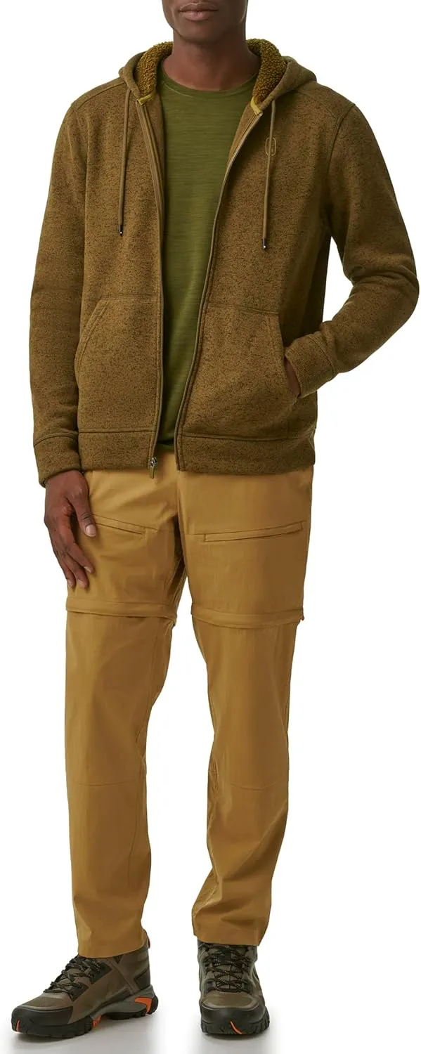 BASS OUTDOOR Men's Sherpa Lined Hood Zip-up Jacket