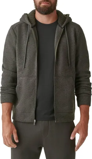 BASS OUTDOOR Men's Sherpa Lined Hood Zip-up Jacket