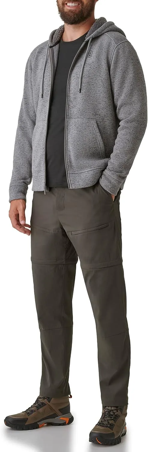 BASS OUTDOOR Men's Sherpa Lined Hood Zip-up Jacket