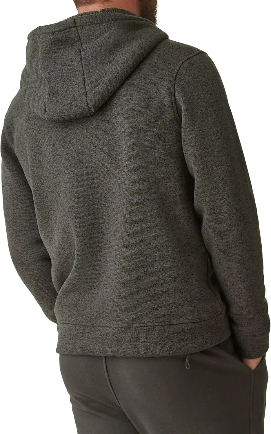 BASS OUTDOOR Men's Sherpa Lined Hood Zip-up Jacket