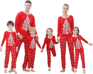 Benaive Matching Family Christmas Pajamas Set Boys Girls Holiday Pjs for Women Men Sleepwear