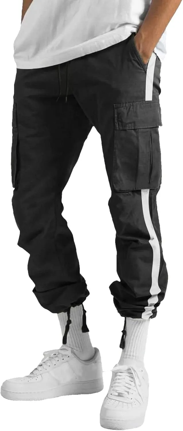 Big and Tall Cargo Pants for Men Sweatpants for Men Baggy Sports Pants Drawstring Sports Trousers Cargo Pants for Men
