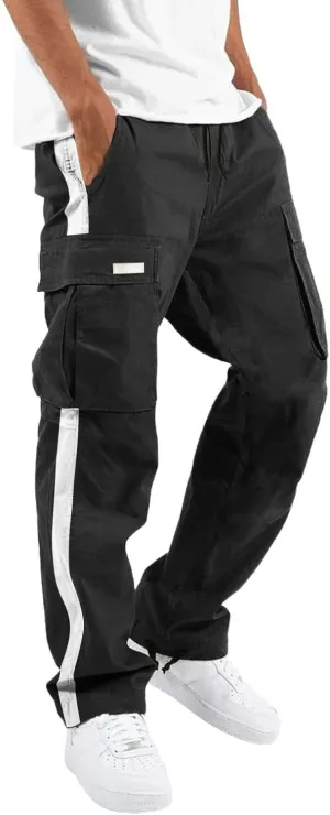 Big and Tall Cargo Pants for Men Sweatpants for Men Baggy Sports Pants Drawstring Sports Trousers Cargo Pants for Men