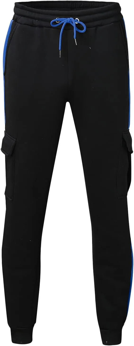Big and Tall Cargo Pants for Men Sweatpants for Men with Pockets Men's Athletic Running Sport Jogger Pants Drawstring