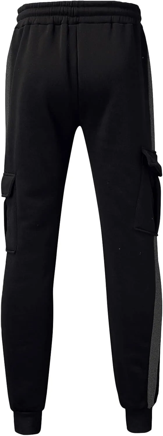 Big and Tall Cargo Pants for Men Sweatpants for Men with Pockets Men's Athletic Running Sport Jogger Pants Drawstring