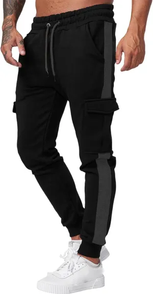 Big and Tall Cargo Pants for Men Sweatpants for Men with Pockets Men's Athletic Running Sport Jogger Pants Drawstring
