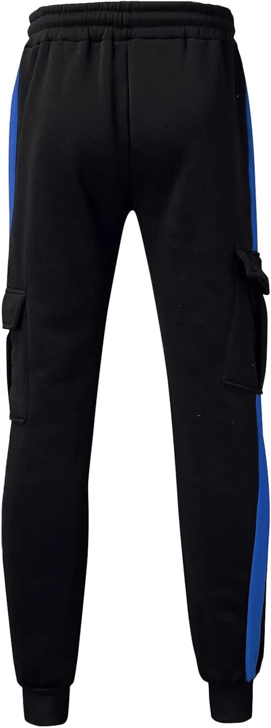 Big and Tall Cargo Pants for Men Sweatpants for Men with Pockets Men's Athletic Running Sport Jogger Pants Drawstring