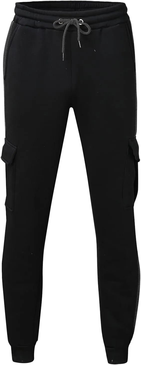 Big and Tall Cargo Pants for Men Sweatpants for Men with Pockets Men's Athletic Running Sport Jogger Pants Drawstring