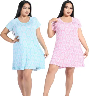 Breathable Comfy Soft Bamboo nightgowns for women - Viscose Made from Bamboo Plus Size Short Sleeve Pijamas de Mujer