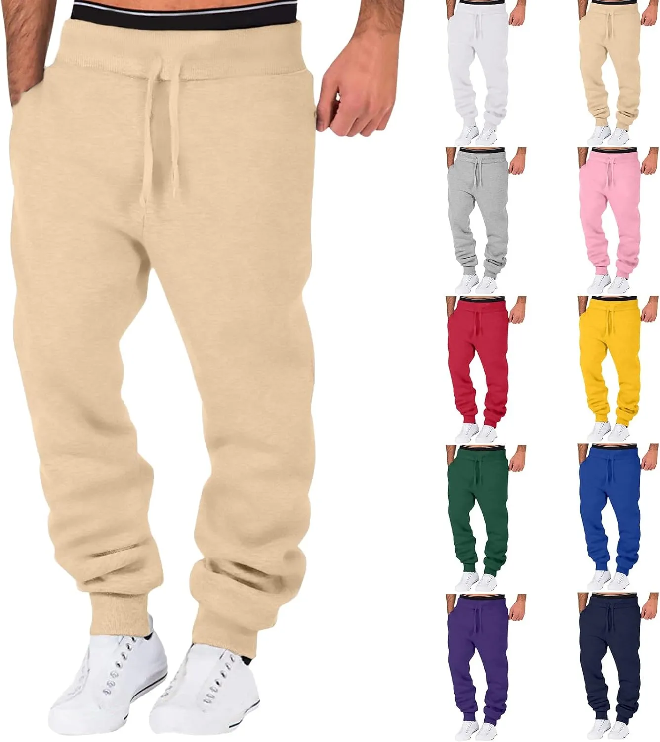 Cargo Pants for Men Joggers Work Pants Mens Athletic Pants Casual Sports Pants Mens Workout Pants Men's Elastic Waist