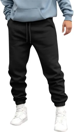 Cargo Pants for Men Relaxed Fit Elastic Waist Baggy Drop Crotch Sweatpant Mens Heavyweight Sweatpants Fleece Trousers