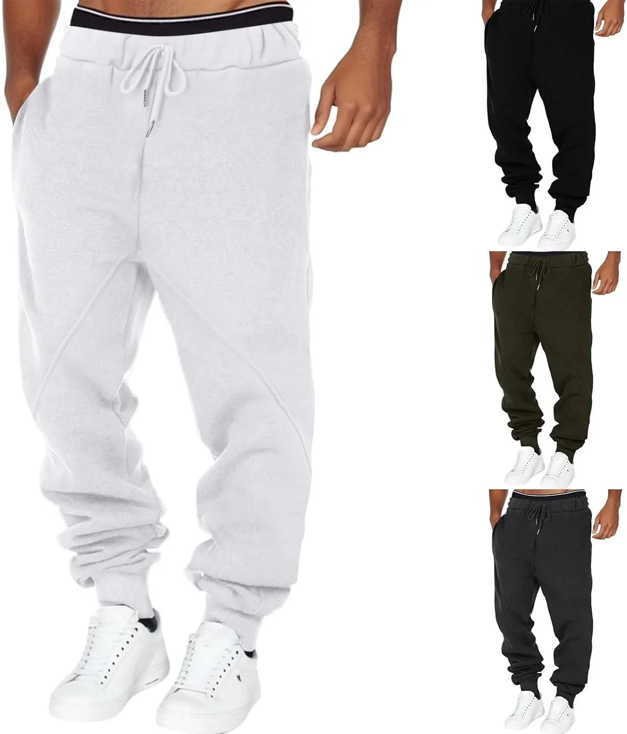 Cargo Pants for Men Relaxed Fit Mens Cargo Pants Drawstring Sports Trousers Joggers for Men Sports Active Sweatpants