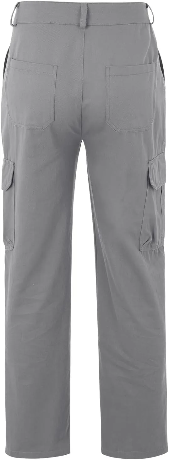 Cargo Pants for Men Relaxed Fit Mens Cargo Pants Tapered Gym Running Workout Pants Letter Print Fleece Casual Joggers