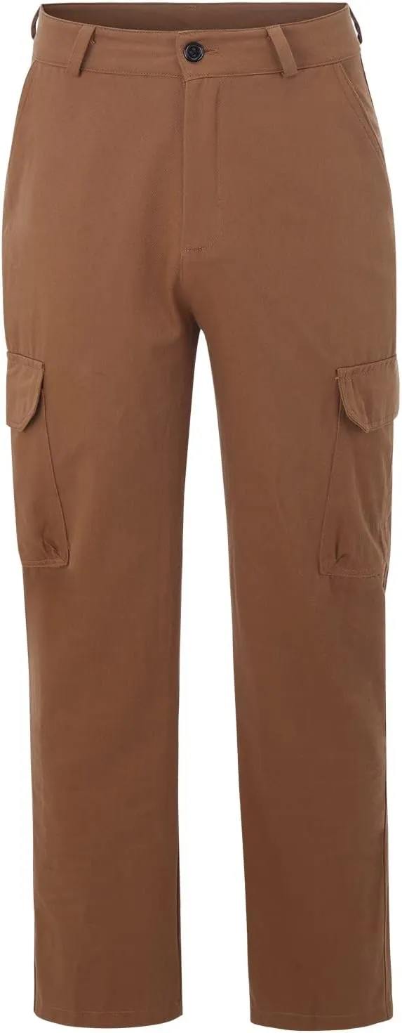 Cargo Pants for Men Relaxed Fit Mens Cargo Pants Tapered Gym Running Workout Pants Letter Print Fleece Casual Joggers