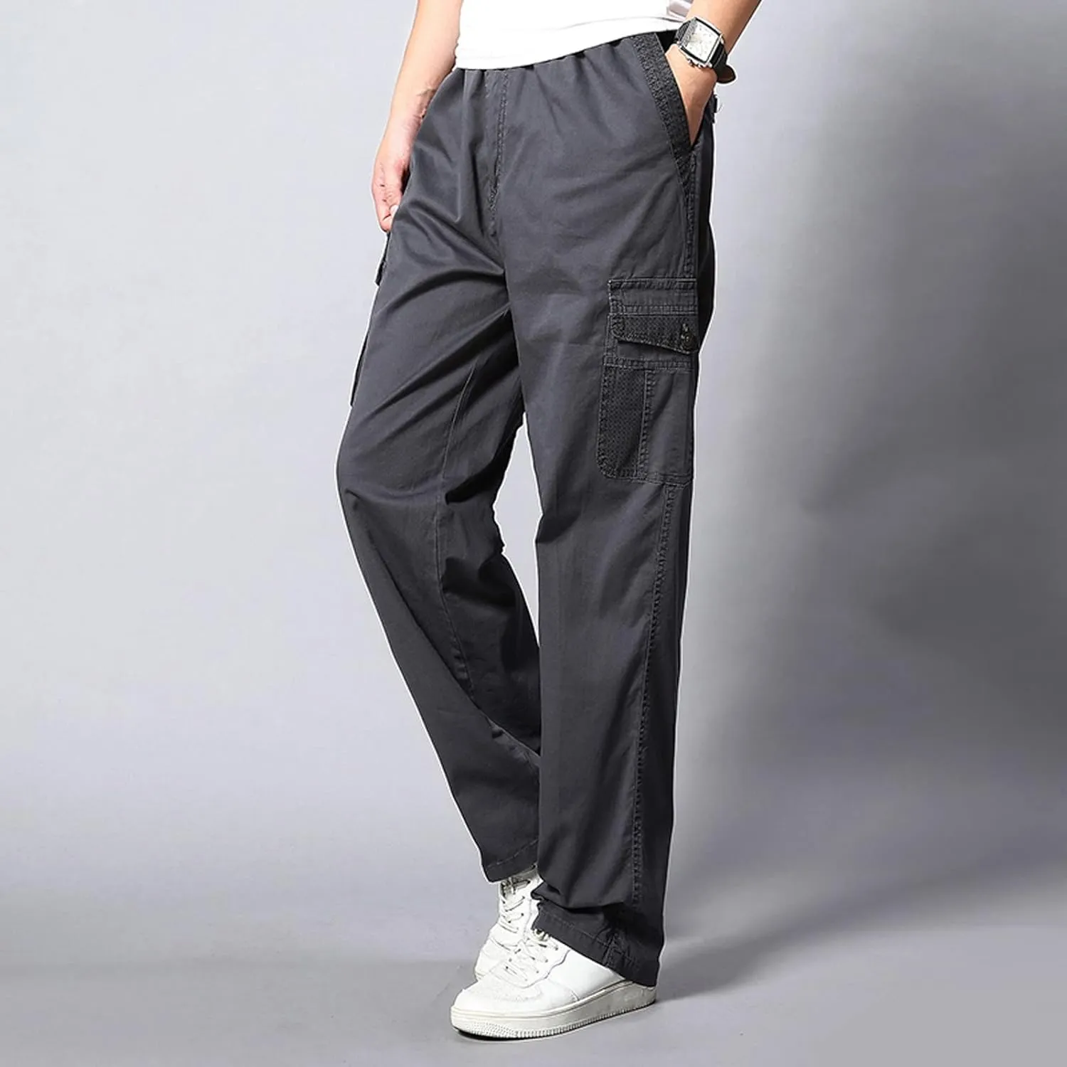 Cargo Pants for Men Relaxed Fit Pants Slim Fit Active Drawstring Bottom Sports Outdoor Recreation Athletic Sweatpants