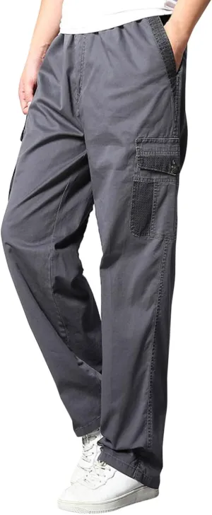 Cargo Pants for Men Relaxed Fit Pants Slim Fit Active Drawstring Bottom Sports Outdoor Recreation Athletic Sweatpants