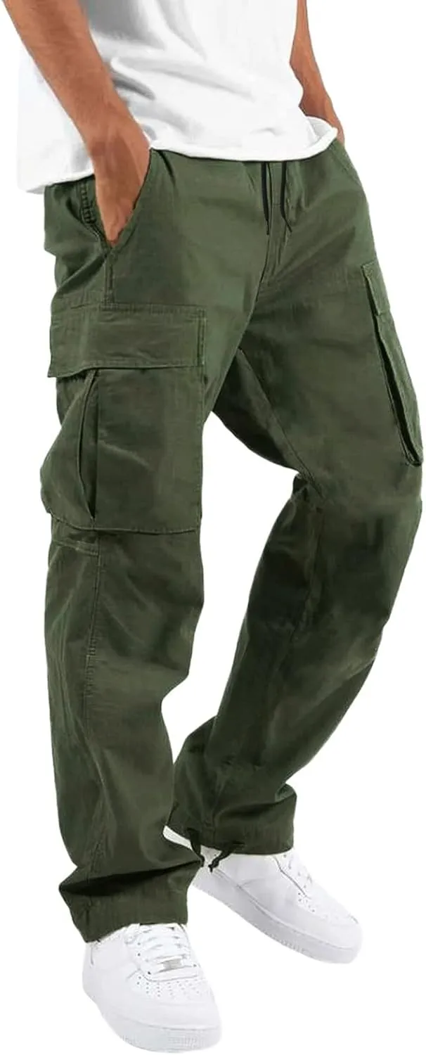 Cargo Pants for Men Relaxed Fit Slim Striped Workout Casual Tapered Sweatpants Men's Pants Casual Cargo Men's Jogger