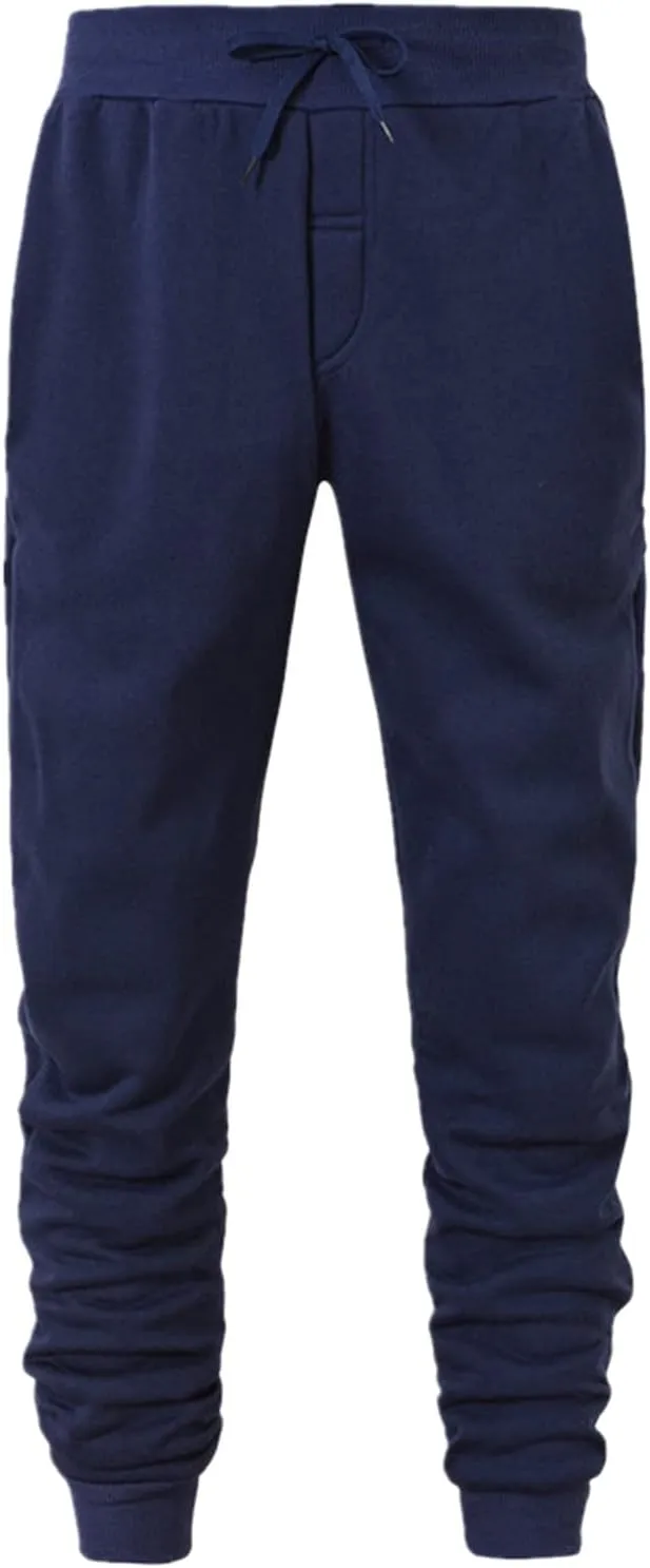 Cargo Pants for Men Relaxed Fit Stretch Elastic Waist Outdoor Pants Men's Heavyweight Fleece Cargo Sweatpants Elastic