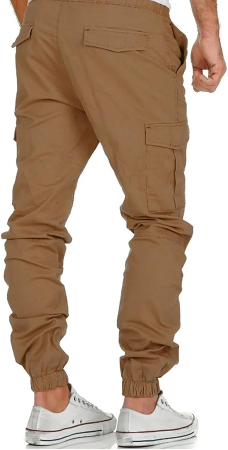 Cargo Pants for Men Relaxed Fit Sweatpants Stretch Elastic Running Athletic Cargo Sports Sweatpants for Men Men Pants