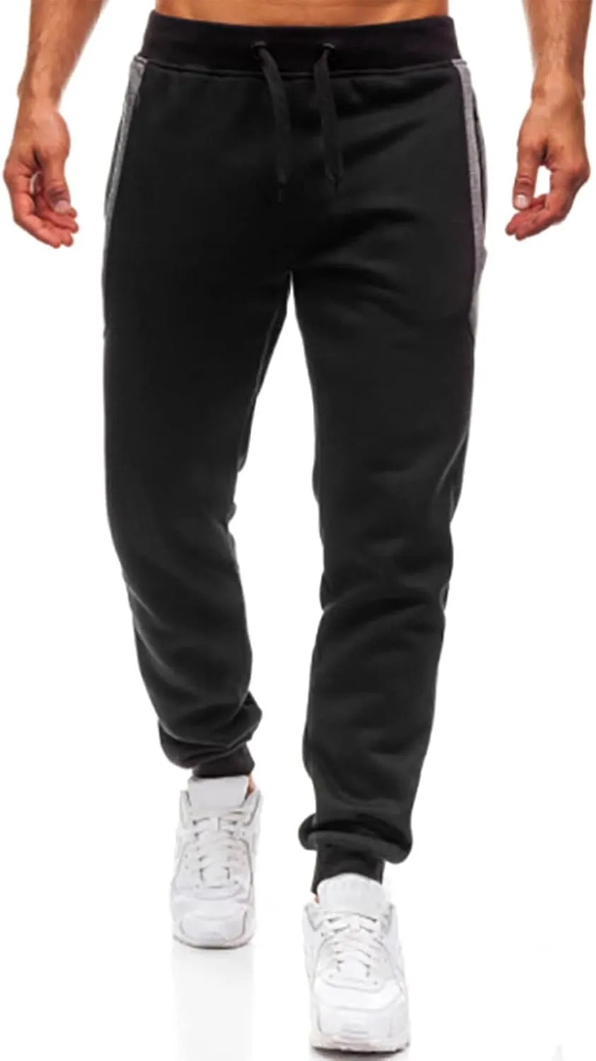 Cargo Sweatpants for Men Mens Lounge Pants Joggers Warm Fleece Heavyweight Gym Athletic Running Track 5 Pocket Winter