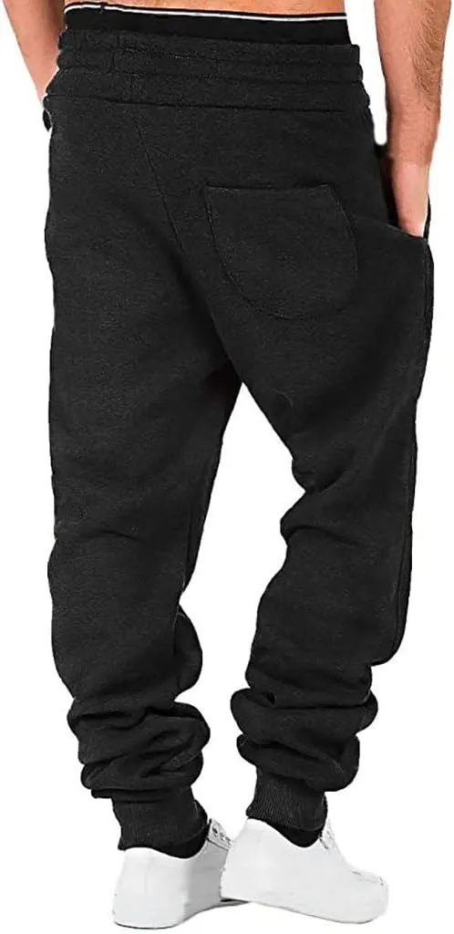 Cargo Sweatpants for Men Mens Lounge Pants Slim Fit Workout Training Thigh Mesh Gym Jogger Pants with Zipper Pockets