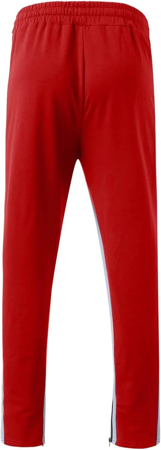 Cargo Trousers for Men Bottoms Mens Jogging Bottoms Slim Fit Sports Trousers with Zip Pockets Mens Cargo Sweatpants