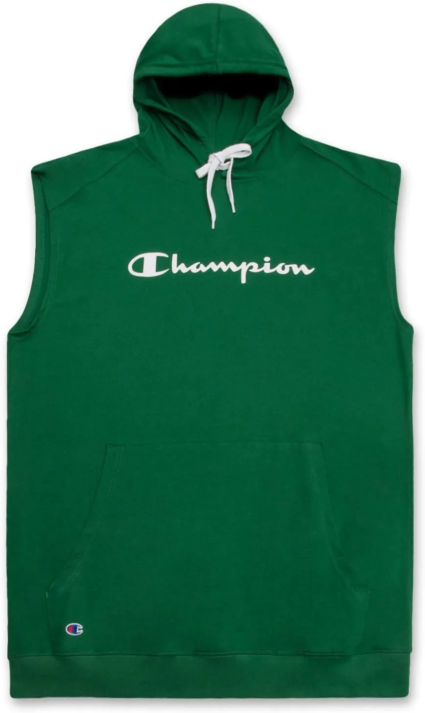 Champion Big and Tall Sleeveless Hoodies for Men  Mens Popover Workout Hoodies