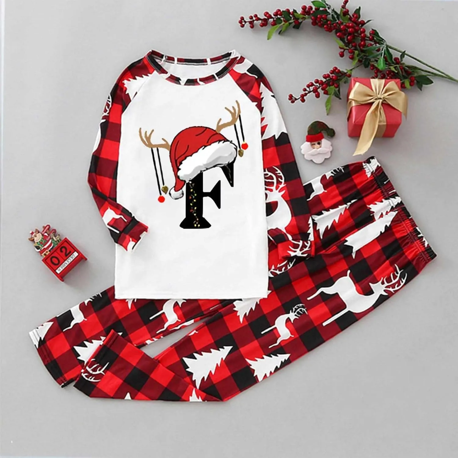Christmas Pajamas for Family 2024 Holiday Christmas Pjs for Family Xmas Pajamas Matching Sets for Couples Sleepwear