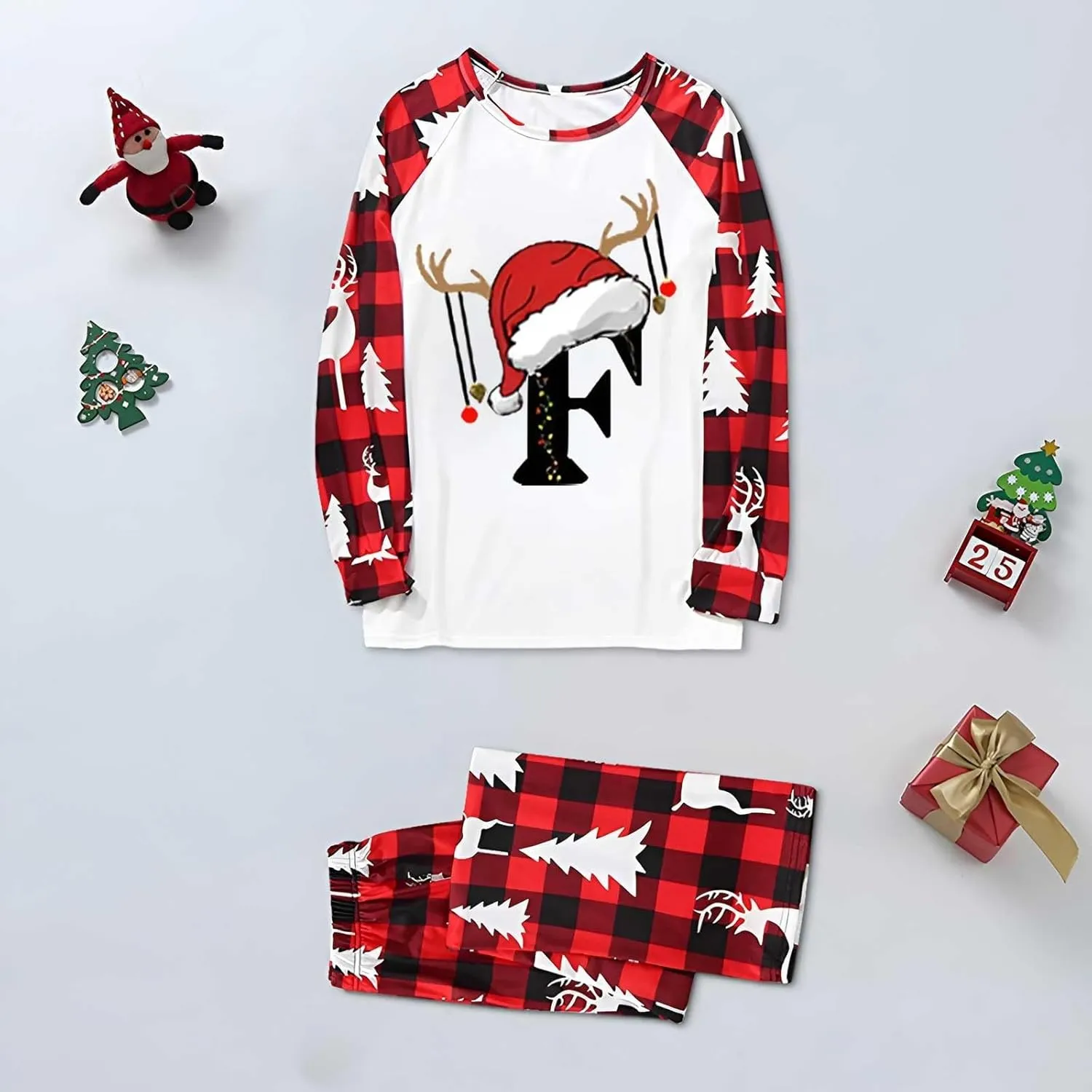 Christmas Pajamas for Family 2024 Holiday Christmas Pjs for Family Xmas Pajamas Matching Sets for Couples Sleepwear