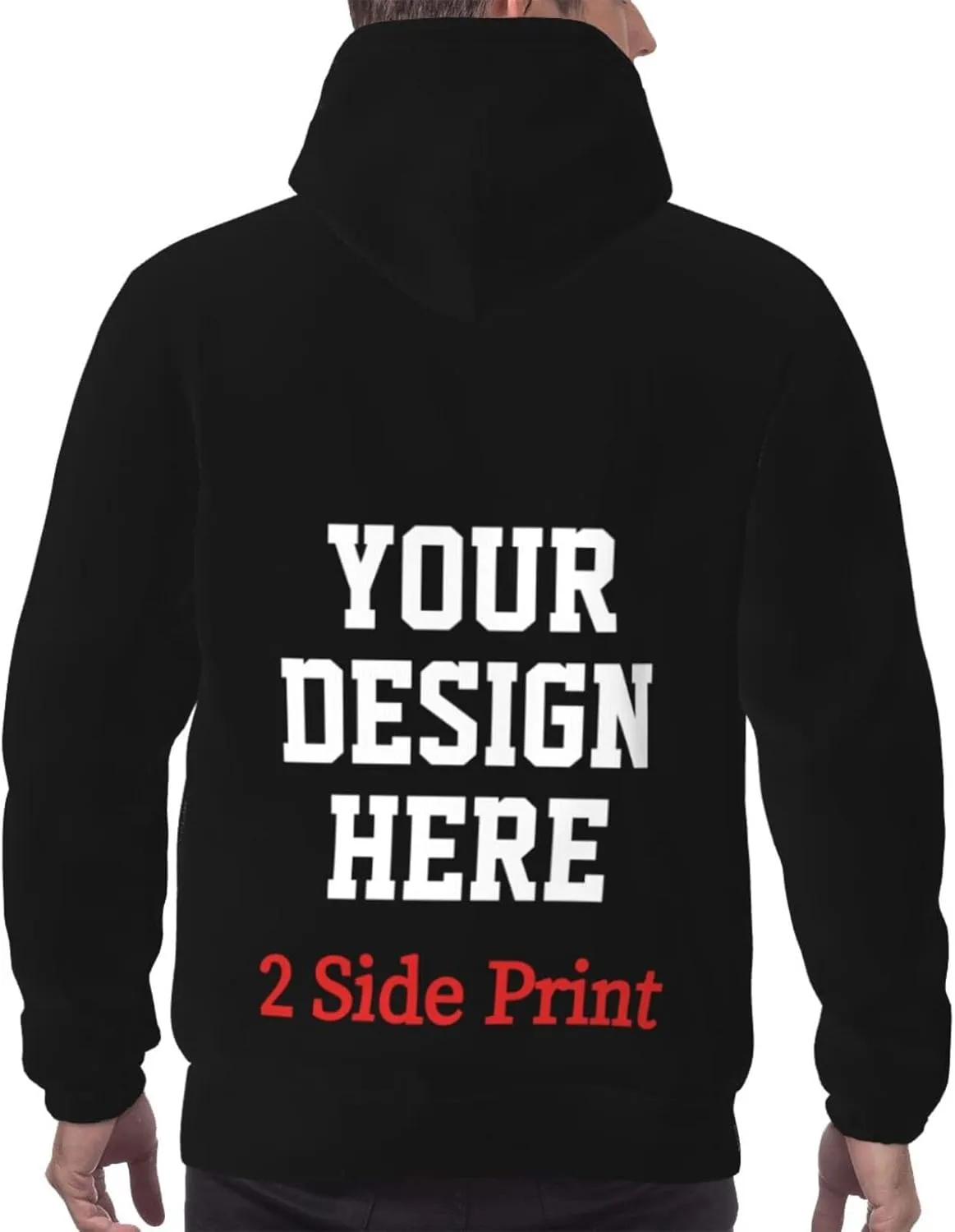 Custom Hoodie Design Your Own Hoodies Add Your Own Name Picture Text Black Personalized Hoodies