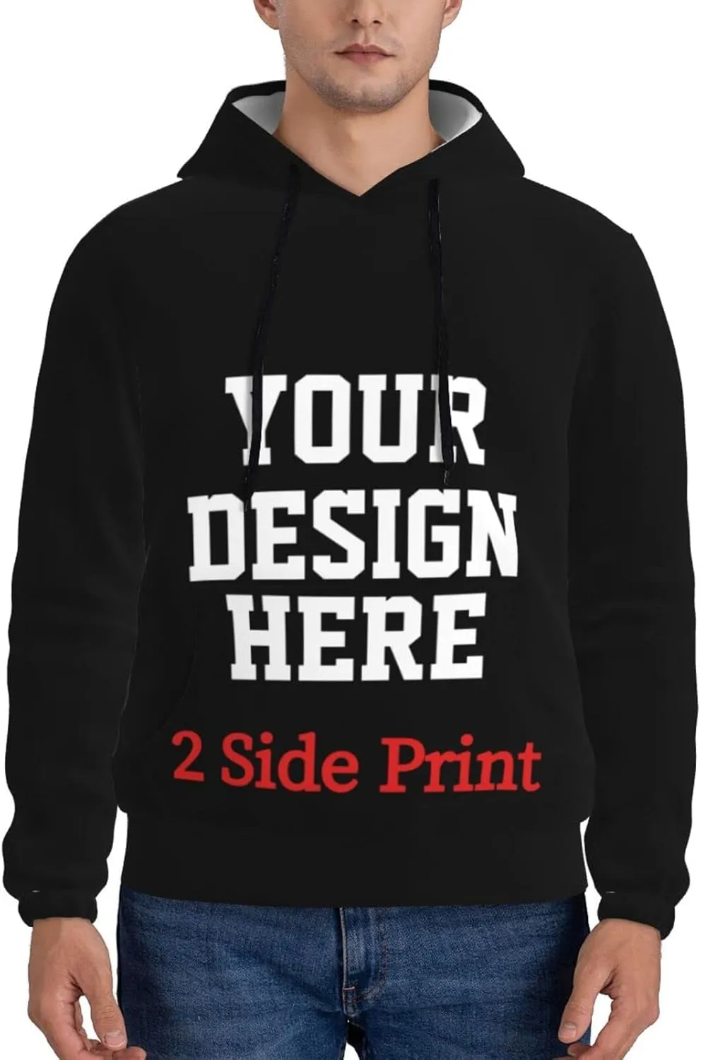 Custom Hoodie Design Your Own Hoodies Add Your Own Name Picture Text Black Personalized Hoodies