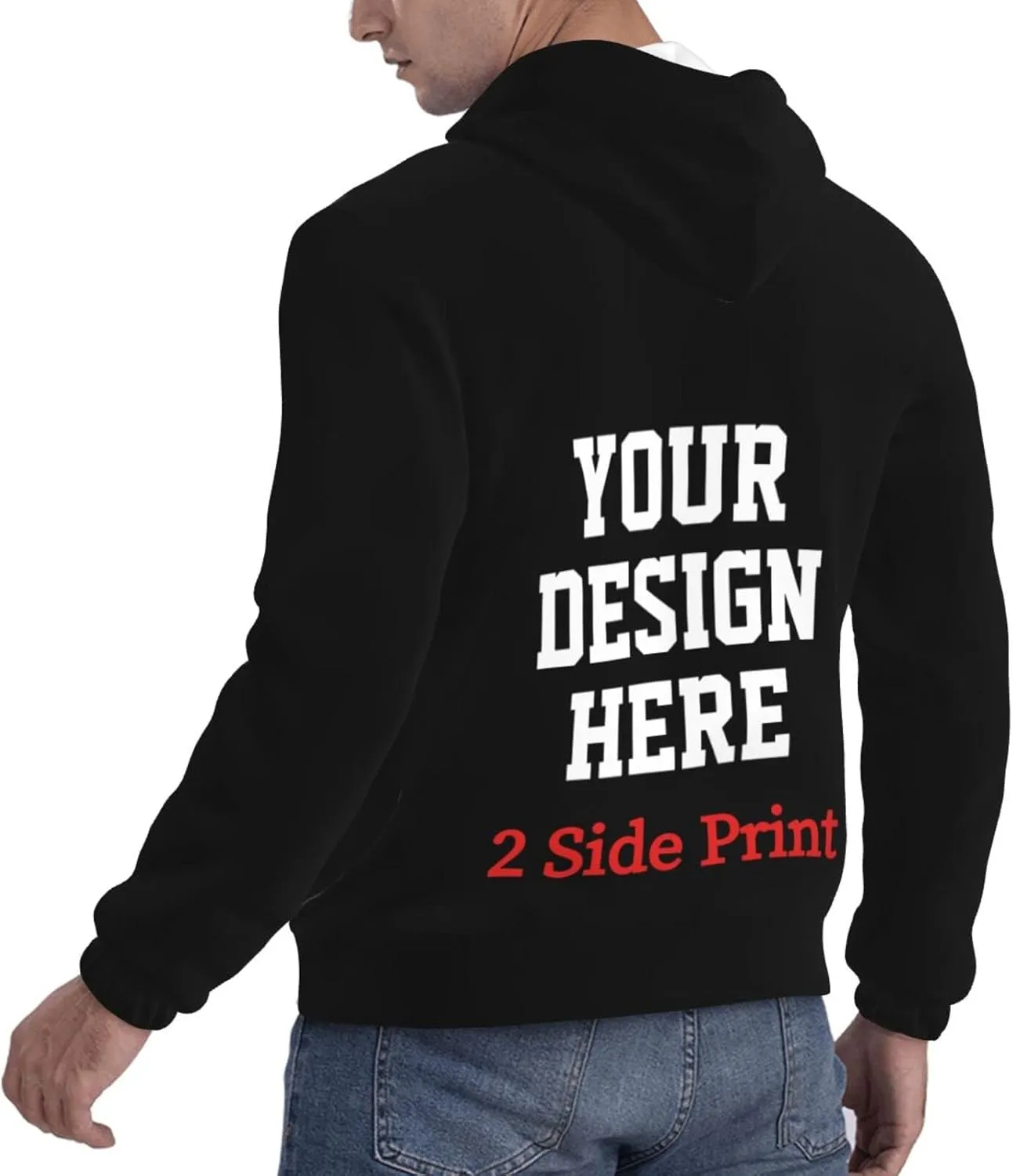 Custom Hoodie Design Your Own Hoodies Add Your Own Name Picture Text Black Personalized Hoodies