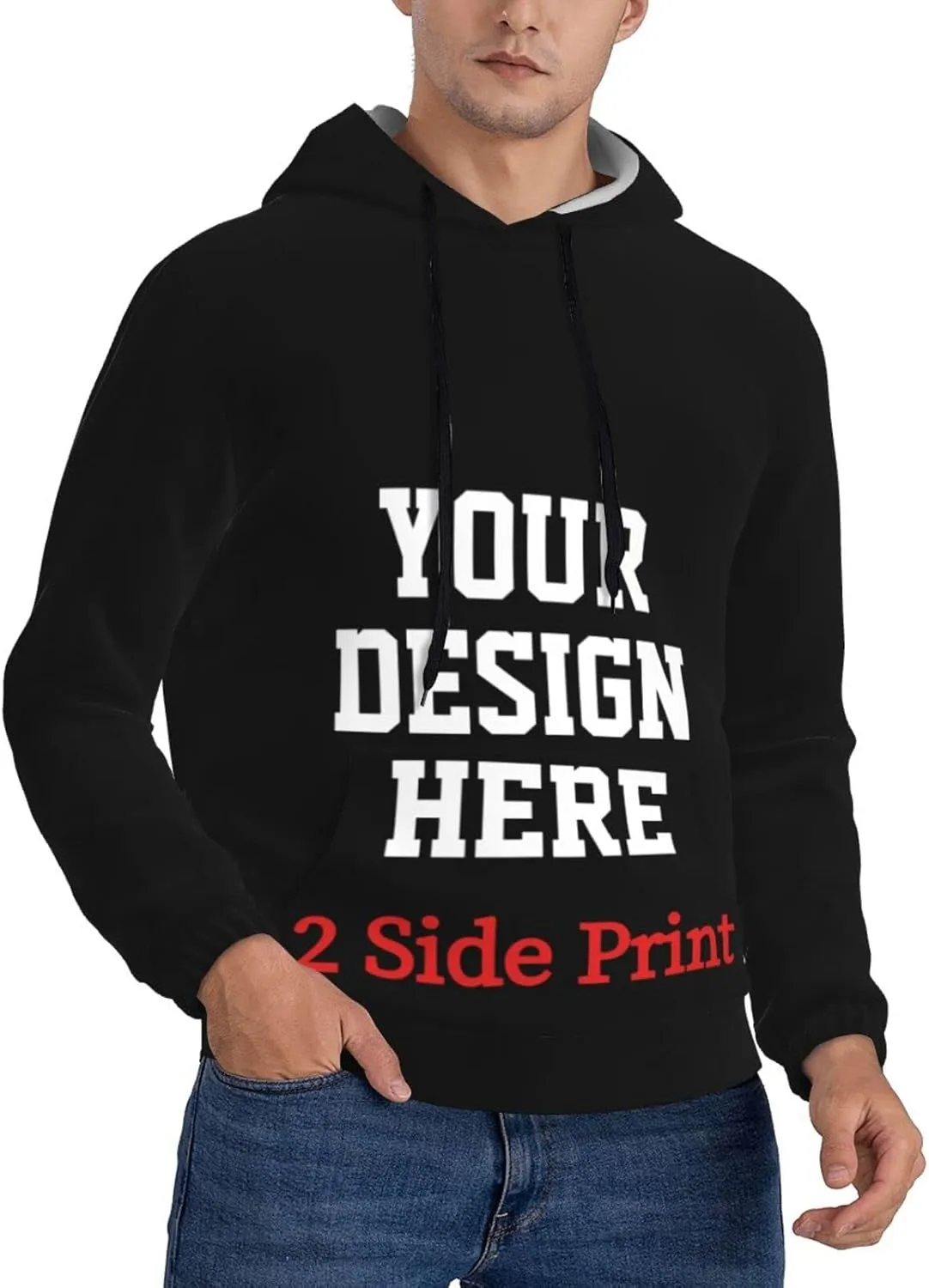 Custom Hoodie Design Your Own Hoodies Add Your Own Name Picture Text Black Personalized Hoodies