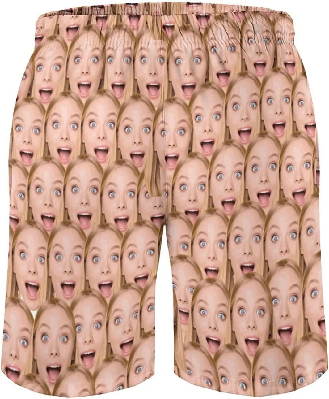 Custom Mens Swim Trunks with Faces Quick Dry Surf Board Shorts Personalized Photos Gifts