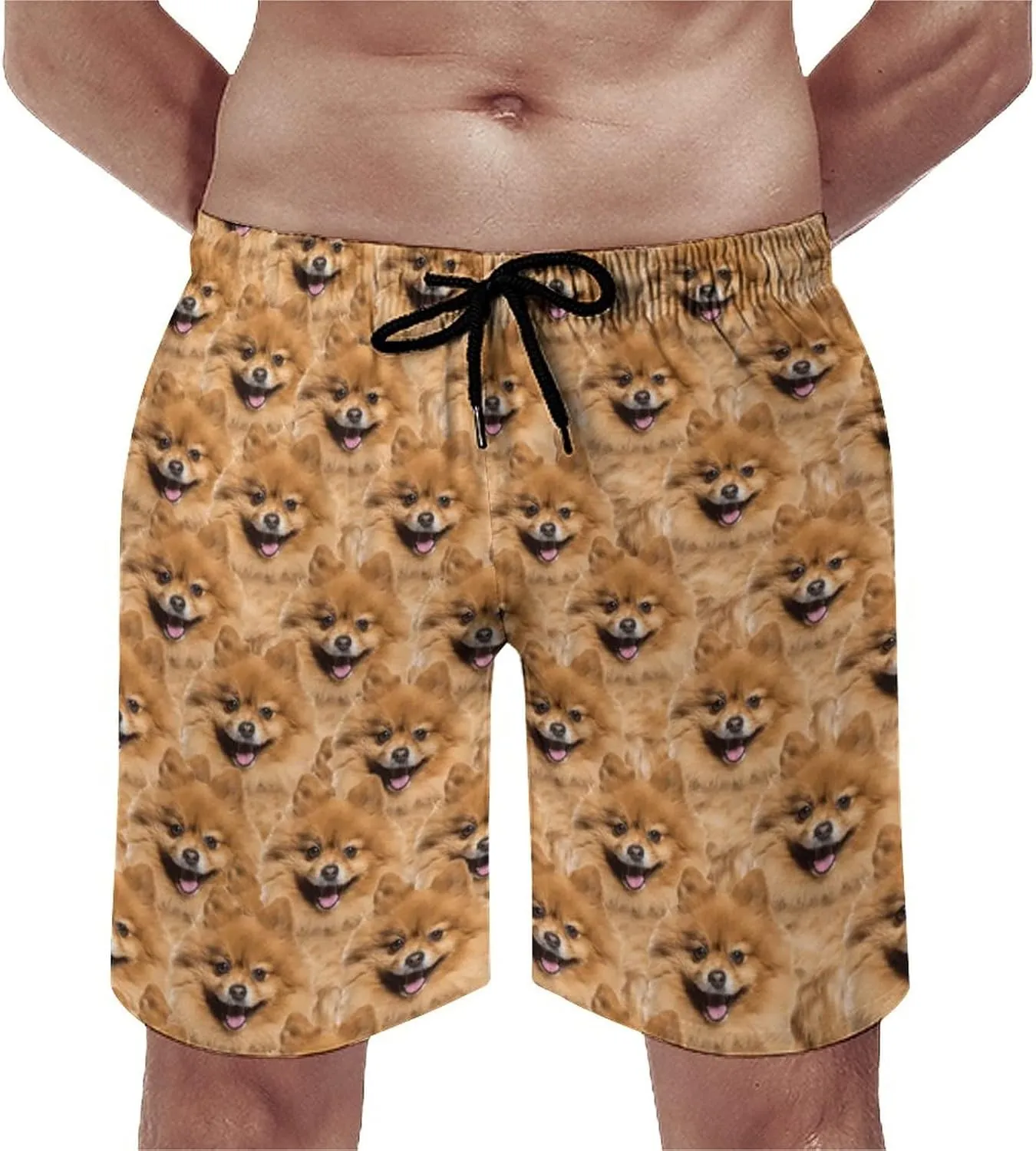 Custom Mens Swim Trunks with Faces Quick Dry Surf Board Shorts Personalized Photos Gifts