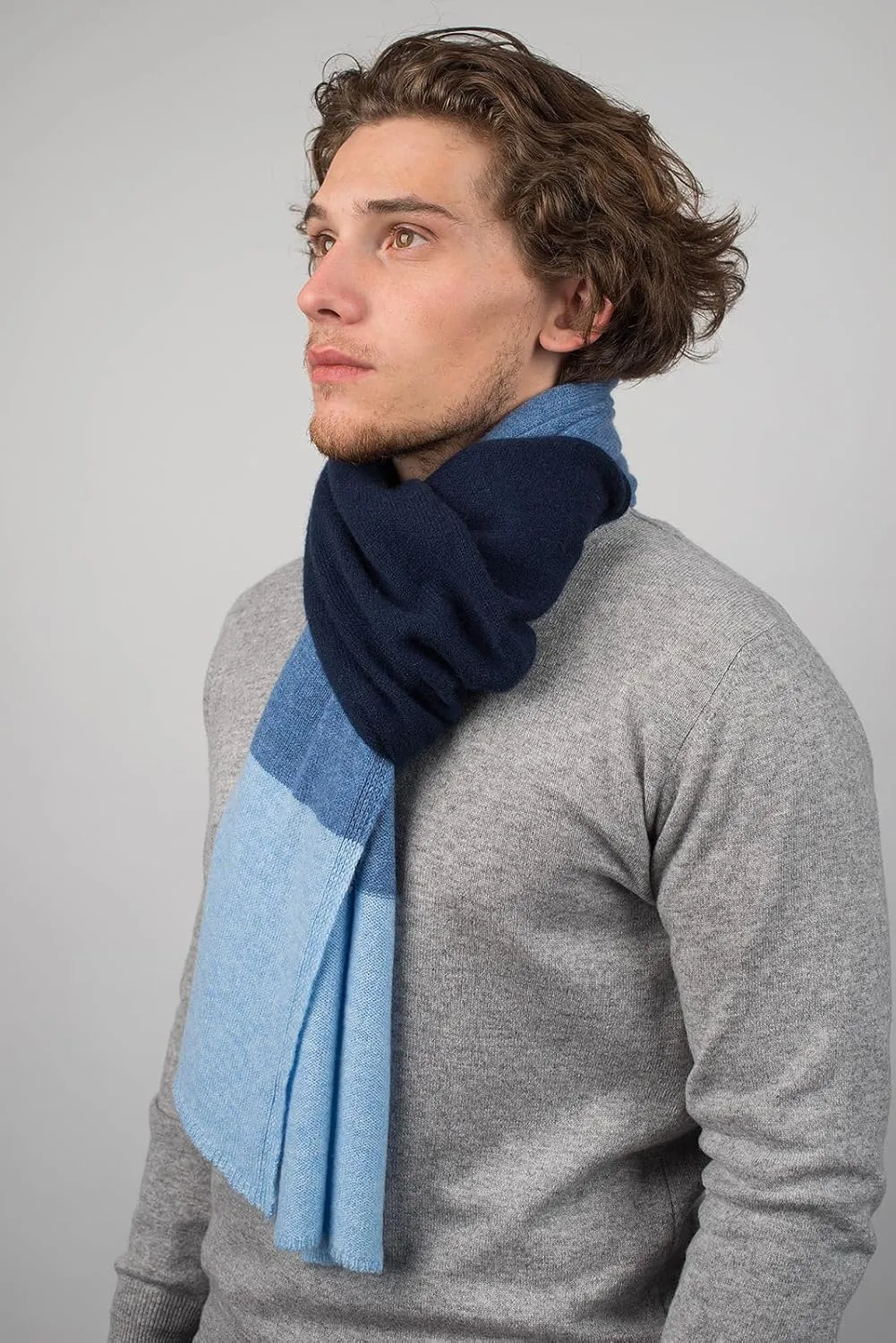 Dalle Piane Cashmere - 3 colors scarf 100% cashmere - Made in Italy - Man