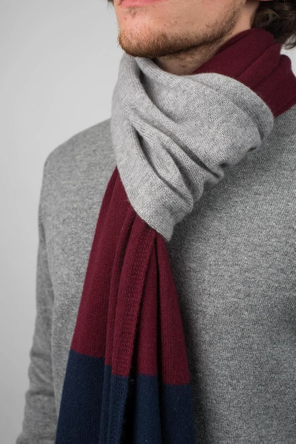 Dalle Piane Cashmere - 3 colors scarf 100% cashmere - Made in Italy - Man