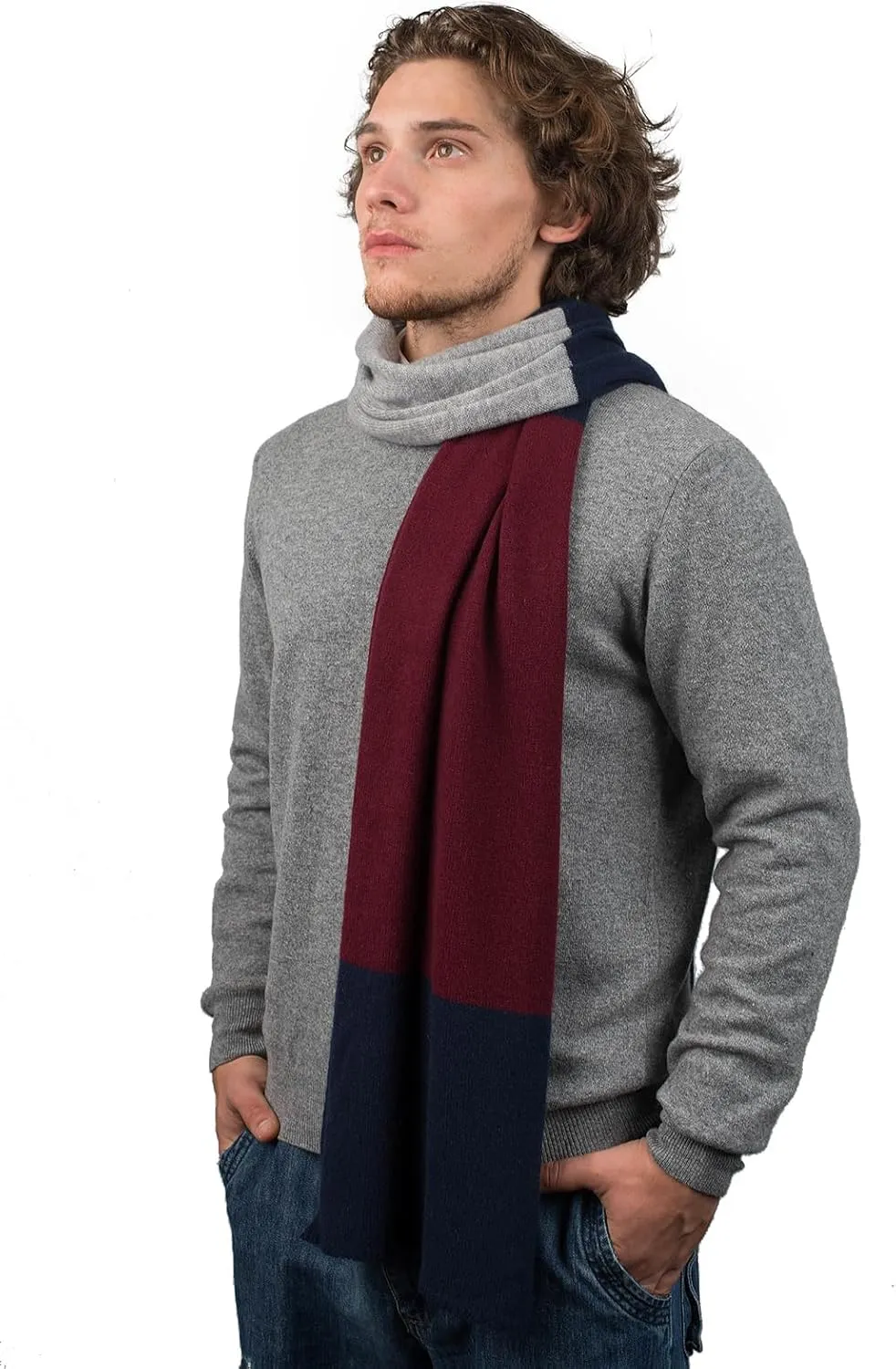 Dalle Piane Cashmere - 3 colors scarf 100% cashmere - Made in Italy - Man