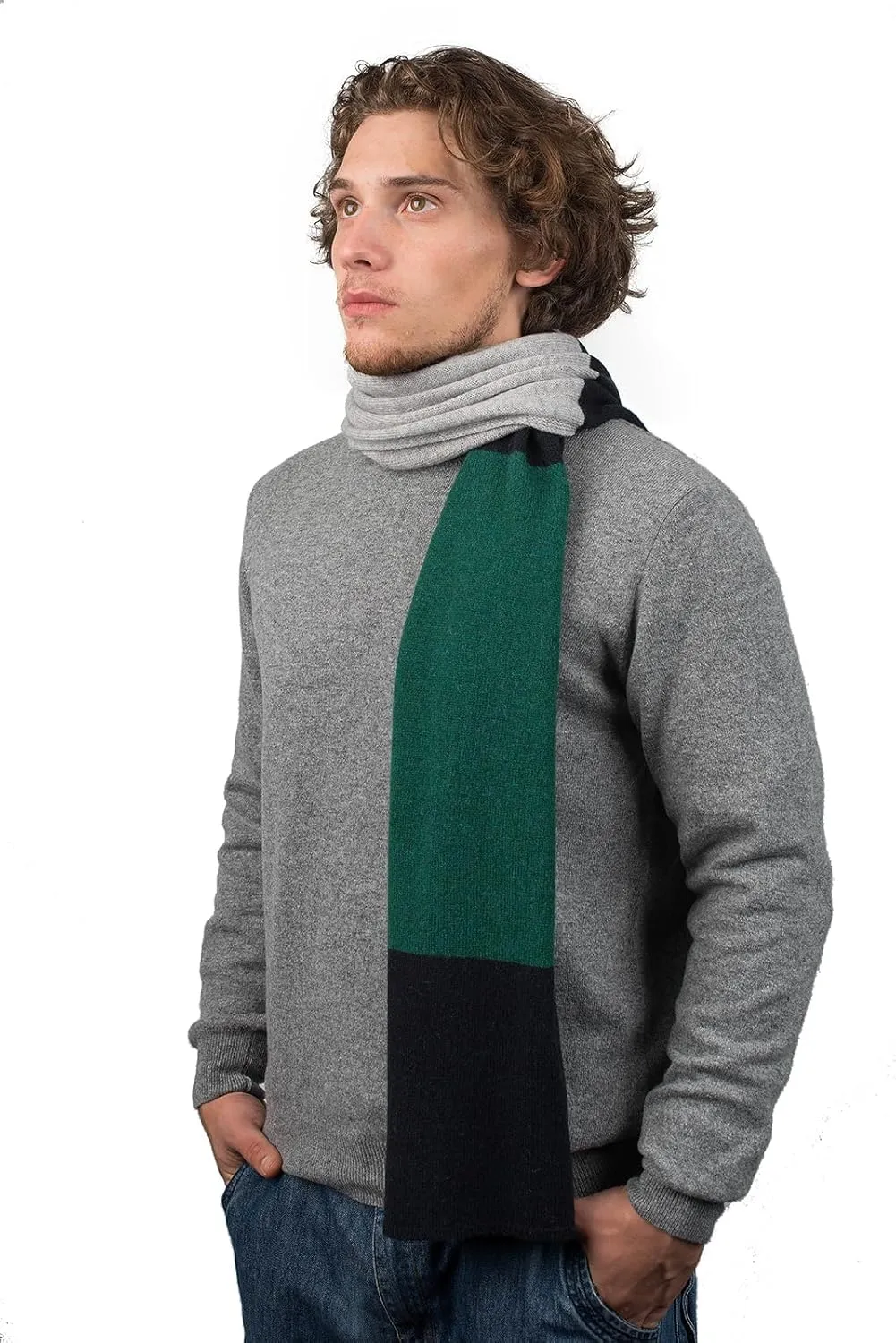Dalle Piane Cashmere - 3 colors scarf 100% cashmere - Made in Italy - Man