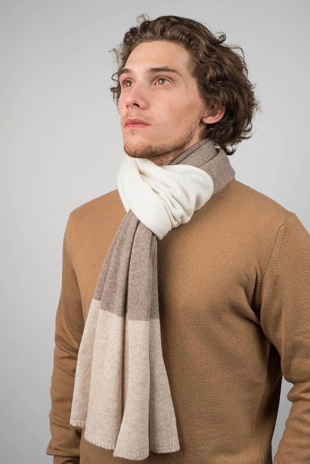 Dalle Piane Cashmere - 3 colors scarf 100% cashmere - Made in Italy - Man